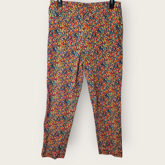 Soft Surroundings Multicolor Printed Pull-On Cropped Pants Size Medium - Picture 2 of 7